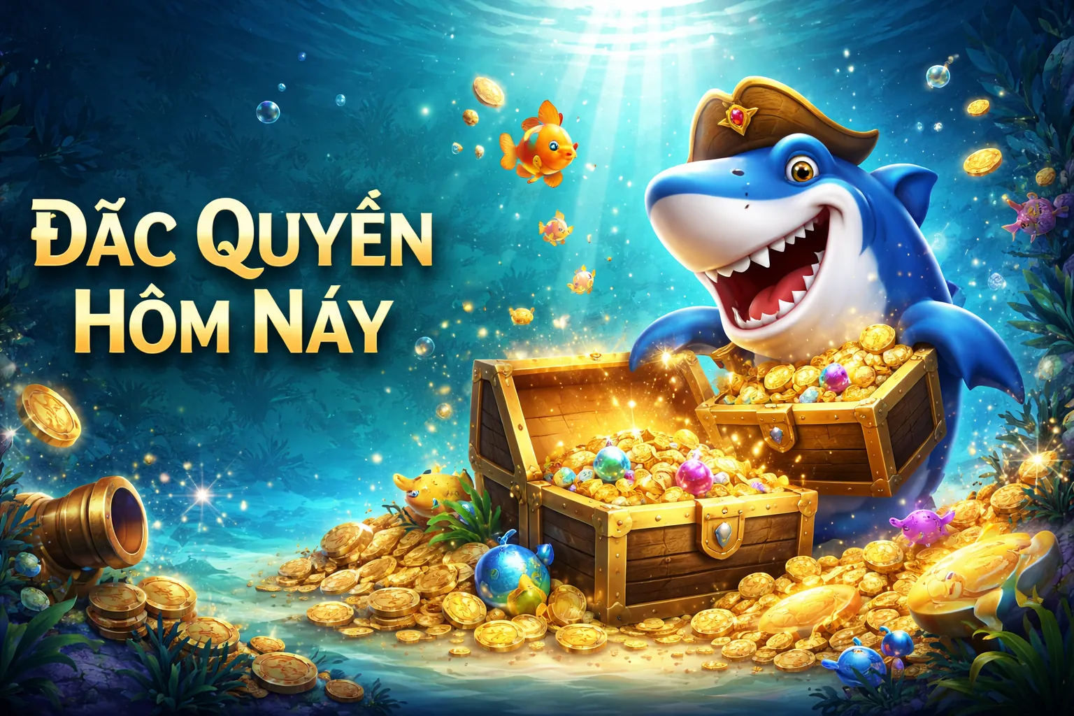Hình ảnh chính game bắn cá tại vn 123 với đồ họa biển sâu sống động